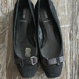 Fendi Women's Black Suede Shoes